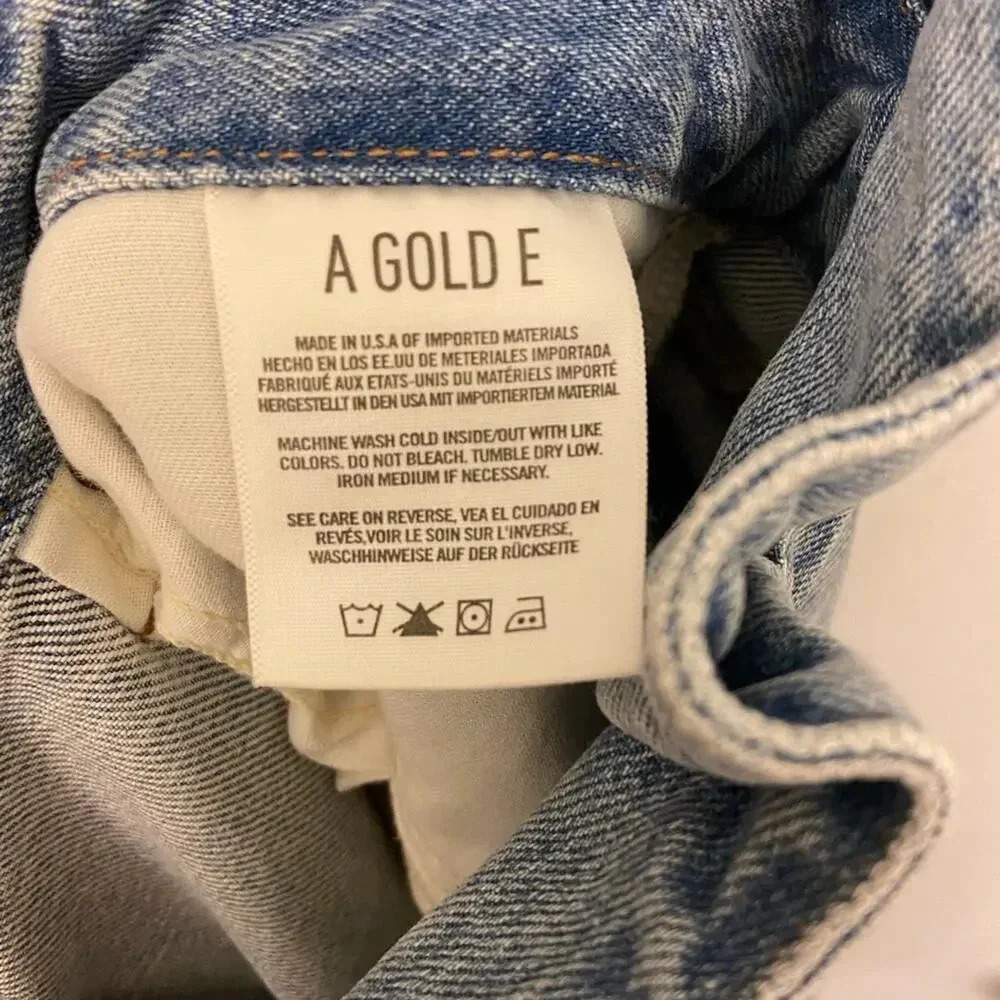 AGOLDE Lettuce Waist Wide Leg Jeans Revival Light Wash Size 30 - Picture 10 of 11
